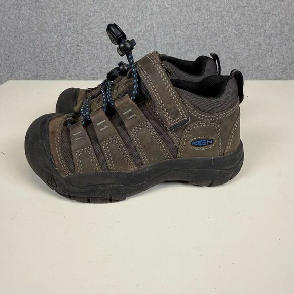 Keen Brown Black Leather Outdoor Waterproof Booties Boots Shoes Kid Size 9 - Picture 5 of 9